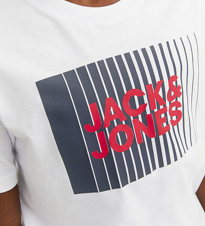 Jack & Jones T-Shirt - Noos - JjeCorp - Weiß m. Print
