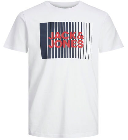Jack & Jones T-Shirt - Noos - JjeCorp - Weiß m. Print