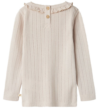 Lil' Atelier Blouse - NmfRachel - Gray Morn w. Pointelle