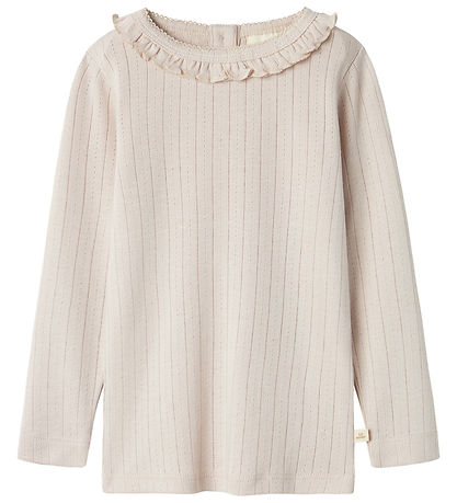 Lil' Atelier Blouse - NmfRachel - Gray Morn w. Pointelle