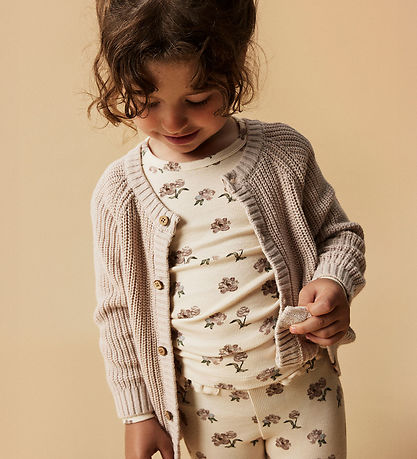 Lil' Atelier Bodysuit L/æ - NmfGavo Eko - Rib - Turtledove/Peony