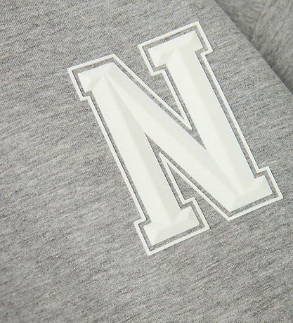 Name It Sweatshirt - NmmTollo - Grey Melange w. White