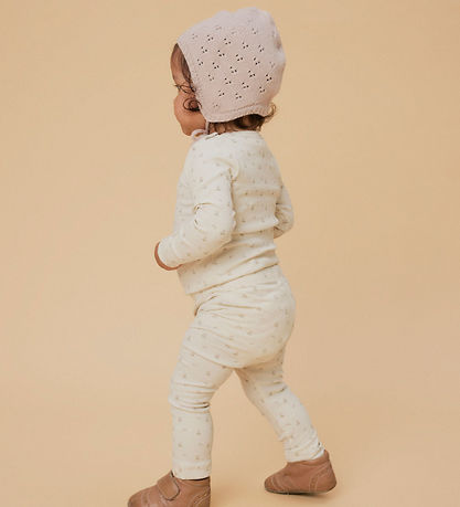 Lil' Atelier Bodysuit L/æ - Rib - NbfGago - Turtledove/Flower