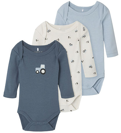 Name It Bodysuit L/æ - Noos - 3-Pack - Jet Stream
