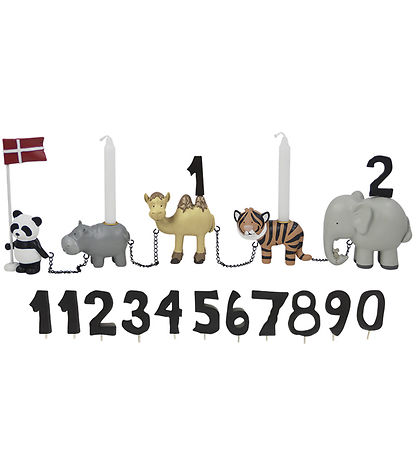 Kids by Friis Afmælislest - Dýragarðsdýr M. 11 Tölur