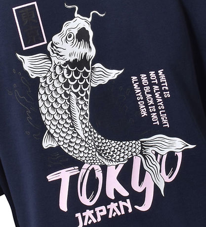 Hound T-shirt - Oversized - Navy w. Print