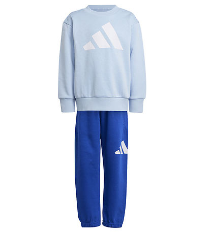 adidas Performance Sweat Set - LK BK FL Jog - Globlue/White