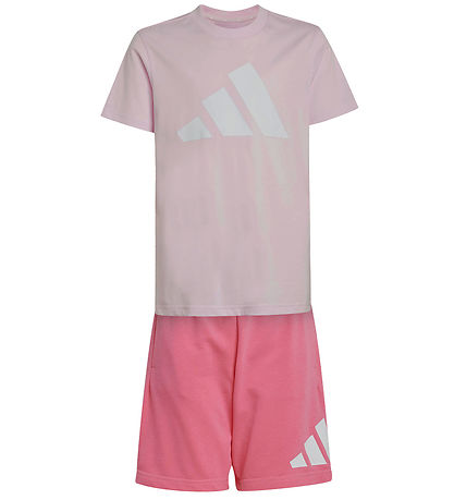 adidas Performance Set - T-Shirt/Shorts - J BL - Clroze/White
