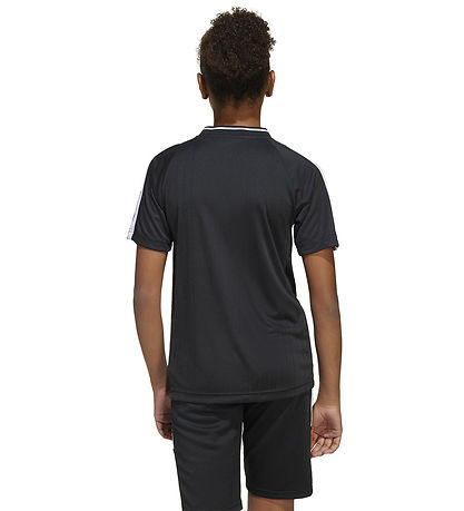 adidas Performance Stuttermabolur - J Hot - Black/White