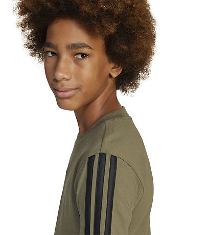 adidas Performance Stuttermabolur - J 3S - Olistr/Black