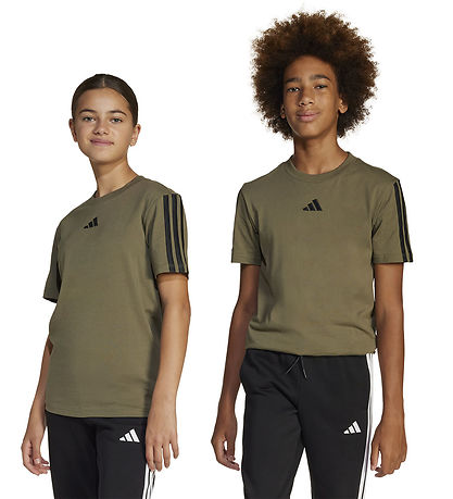 adidas Performance Stuttermabolur - J 3S - Olistr/Black