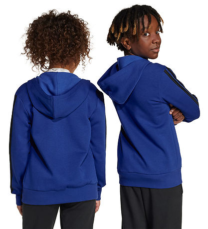 adidas Performance Cardigan - J 3S FL FZ HD - Royalblu/Black
