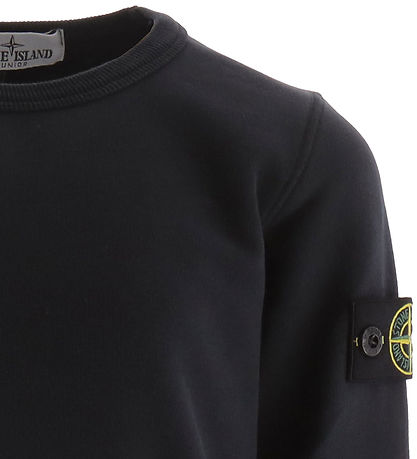 Stone Island Sweatshirt - Navy Blue m. Logo