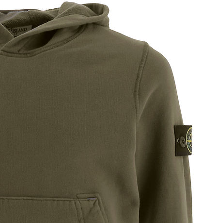 Stone Island Kapuzenpullover - Militär Green m. Logo