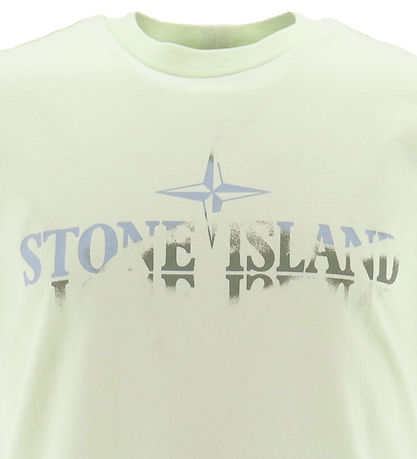 Stone Island Stuttermabolur - Klórófyll M. Lógó