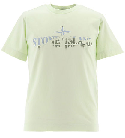 Stone Island Stuttermabolur - Klórófyll M. Lógó
