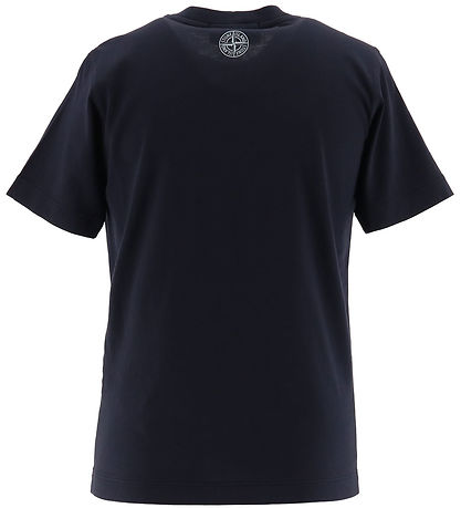 Stone Island Stuttermabolur - Dökkblátt Blue