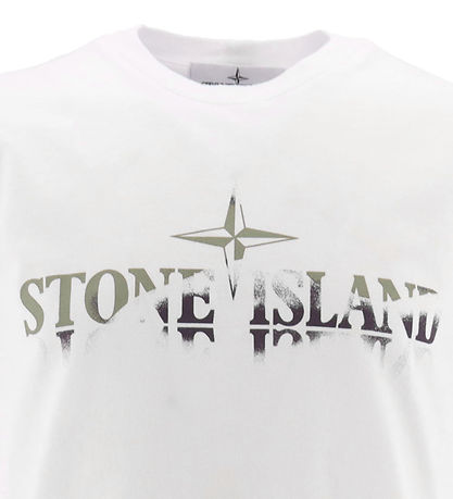 Stone Island Stuttermabolur - Hvítt