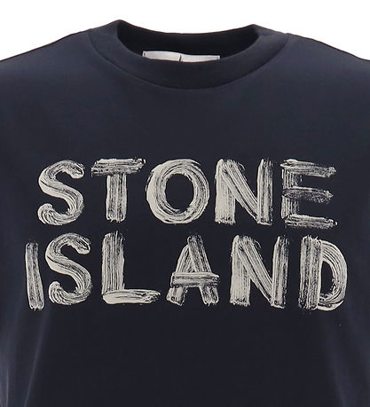 Stone Island T-shirt - Navy Blue w. Print