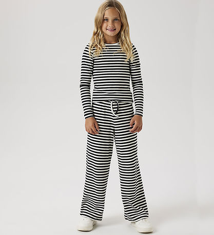 Name It Trousers - Rib - Noos - NkfSuraja - Black w. White Strip