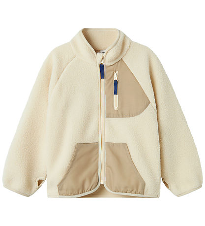 Name It Fleece Jacket - Teddy - NmmBuster - Pure Cashmere