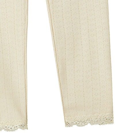 Name It Leggings - NbfTimian - Summer Sand w. Pointelle