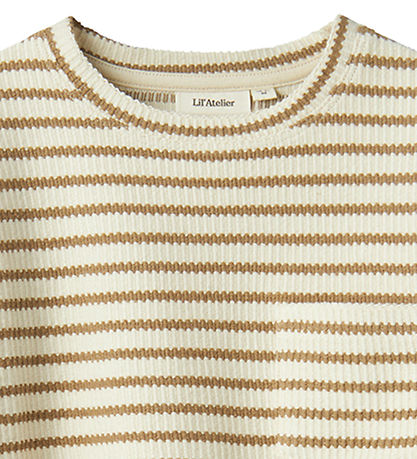 Lil' Atelier Bluse - Rib - NmmTadeo - Turteltaube/Versteinert Oa