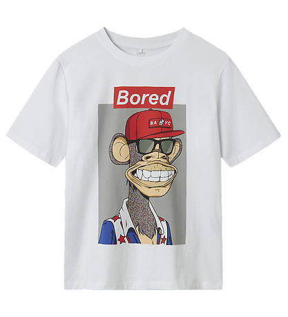 LMTD T-shirt - Noos - NlmDuff - Bright White w. Print