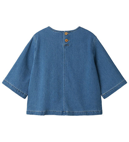 LMTD Bluse - 3/4 - NlfLotte - Light Blue Denim