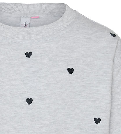 Vero Moda Girl Sweatshirt - VmOctavia - Light Grey Melange/Heart