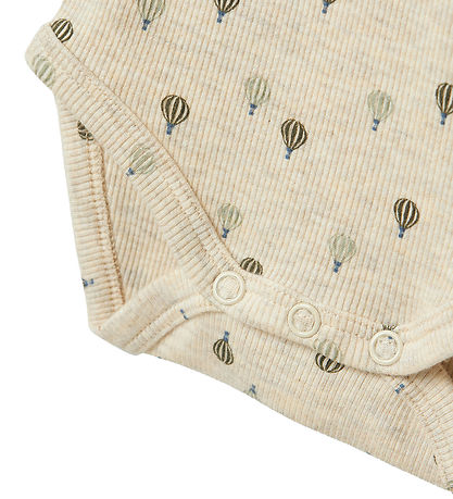 Name It Bodysuit L/Æ - Rib - NbmKaboon - Peyote Melange w. Luftb