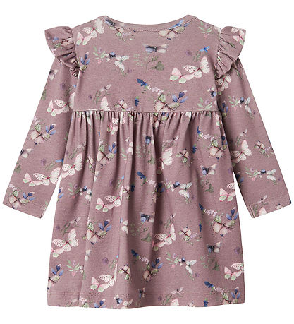 Name It Kleid - NbfBela - Elderberry m. Schmetterlinge