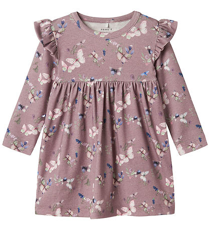 Name It Kleid - NbfBela - Elderberry m. Schmetterlinge