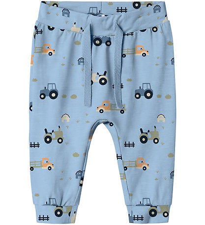 Name It Broek - NbmBassen - Cerulean m. Tractoren