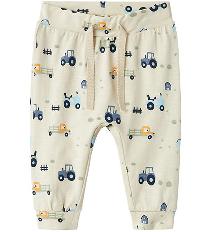 Name It Trousers - NbmBassen - Summer Sand w. Tractors