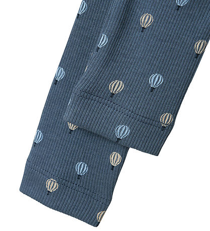 Name It Leggings - Rib - NbmKaboon - China Blue w. Hot air ballo