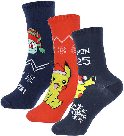 Name It Socks - 3-Pack - NkmOdis Pokémon - Dark Sapphire w. Per