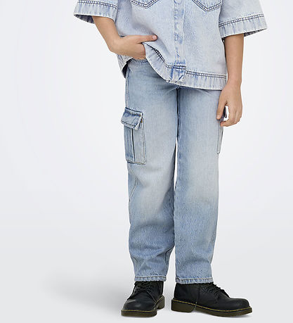 Kids Only Jeans - Wide - Noos - KogHarmony - Light Blue Denim
