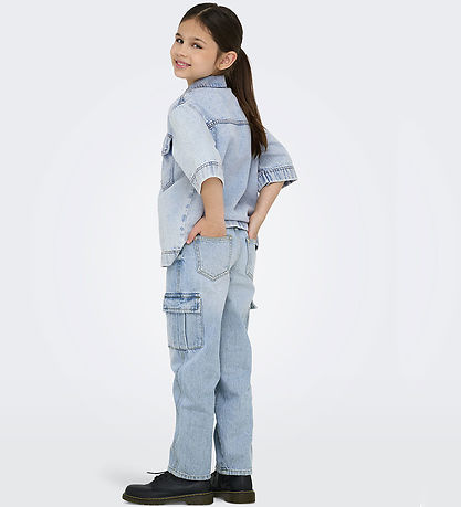 Kids Only Jeans - Wide - Noos - KogHarmony - Light Blue Denim