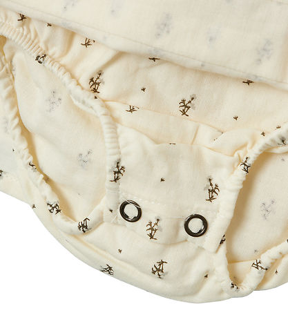 Lil' Atelier Klänningsbody L/Æ - NbfRaisa - Turtleduva m. Blommo
