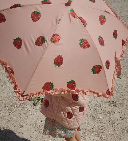 Konges Sløjd Regnhlíf - Frill - Strawberry Glitter