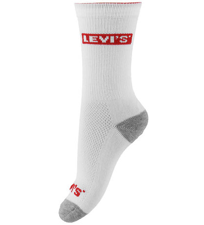 Levis Socken - 6er-Pack - Weiß m. Grau/Rot