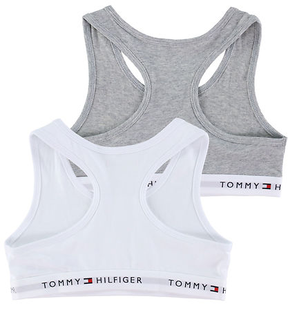 Tommy Hilfiger Tops - 2er-Pack - Weiß/Grau Meliert