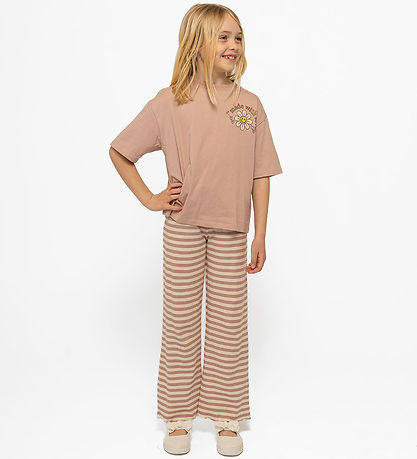 The New Byxor - Rib - TnMoore Wide - Adobe Rose Striped