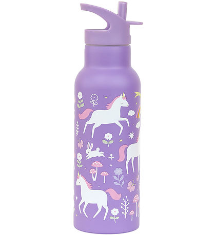 A Little Lovely Company Vatnsflaska - 500 ml - Unicorn Draumar