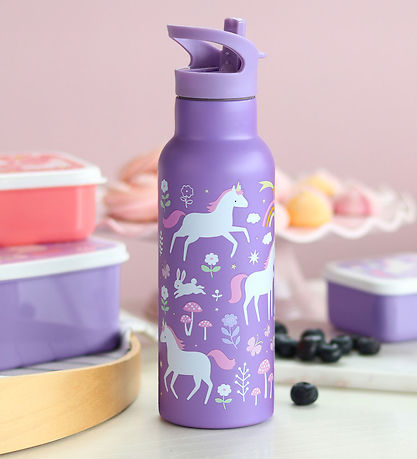 A Little Lovely Company Vatnsflaska - 500 ml - Unicorn Draumar