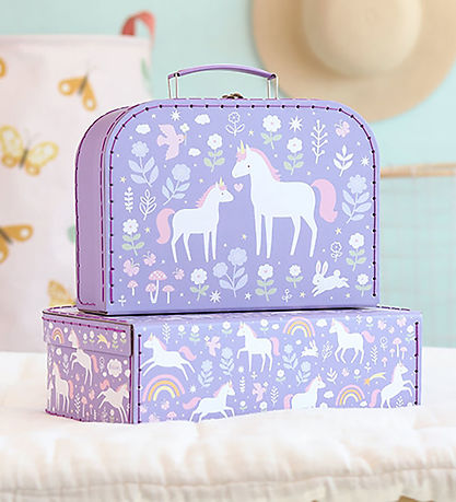 A Little Lovely Company Cardboard Suitcase - 2 pcs - 29x20/25.5x