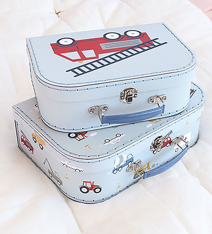 A Little Lovely Company Cardboard Suitcase - 2 pcs - 29x20/25.5x