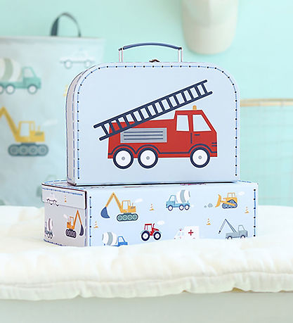 A Little Lovely Company Cardboard Suitcase - 2 pcs - 29x20/25.5x