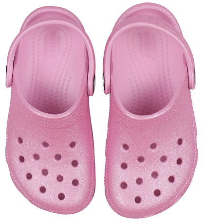 Crocs Sandalar - Classic+ Glitter Clog K - Bleikt Tweed Glitter